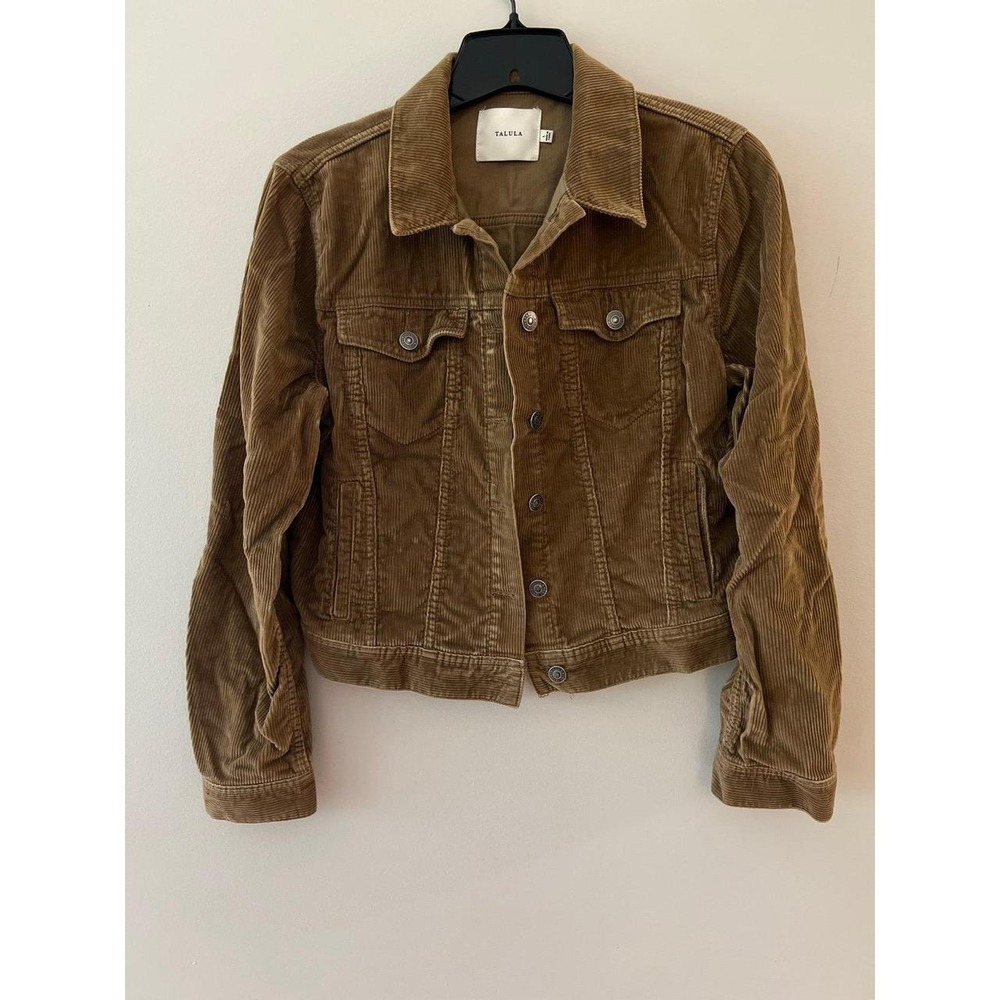 Aritzia Talula Edo Corduroy Cropped Jacket Brown Large